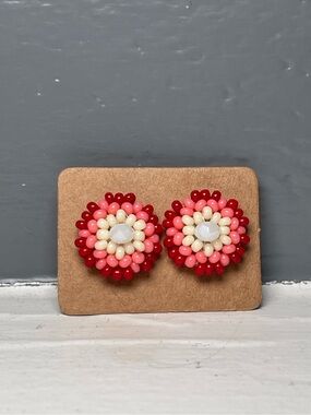 Huichol Beaded Stud Earrings
